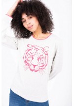 Brakeburn Tiger Sweater (Grey) SS22